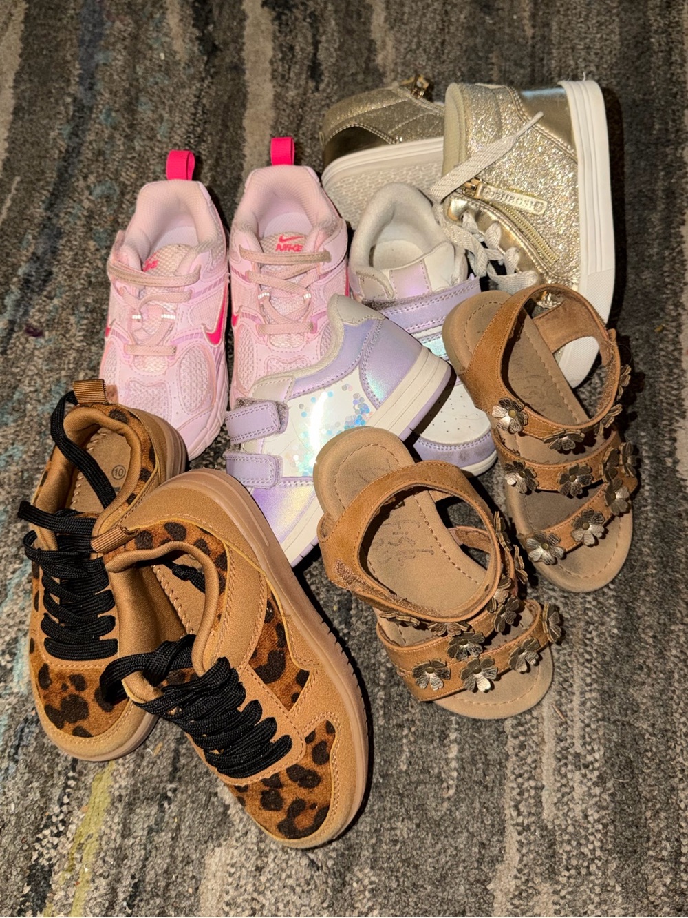 Toddler Girl Shoe Bundle; 5 Pair; Size 10